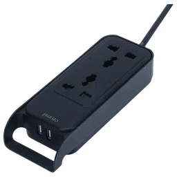 Croma 6 Amps 2 Sockets Surge Protector with Individual Switch (0.8 Meters, Safety Shutters in Socket, CRSP2WMSPA264301, Black) image 4