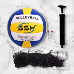 PRESENT OFFICIAL VOLLEYBALL WITH AIR PUMP AND NYLON NET (SIZE-4) Volleyball - Size: 4-image-93