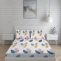 sj designer 160 TC Cotton Double Printed Flat Bedsheet-picture-22