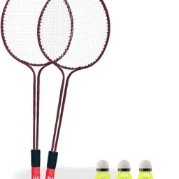 Double shaft Badminton with 3 pvc shuttles Badminton Kit-image-93