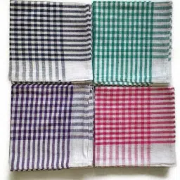 Kitchen Cleaning Cloth (Kitchen Dusters) Pack Of 4 Wet and Dry Cotton Cleaning Cloth-image-3