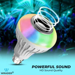 moozmob Bluetooth RGB Music Bulb Dj Bulb with Remote Controller Disco Speaker Bulb Light Single Disco Ball image 3