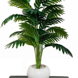 Anandani 18 Leaves Artificial Palm Tree With Apple Pot for Home/Office Decor Artificial Plantwith Pot-1