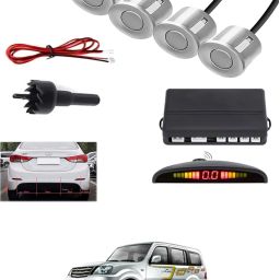 4Silver Parking Sensor With LED Display Increased Safety For Car-121 Universal 4 Silver Reverse Parking Sensor With LED Display For Cars-121 Parking Sensor-image-12