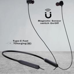 Wireless Neckband, 48Hrs Playtime, Double EQ Mode, Fast Charging_2Q Bluetooth & Wired Headset-image-91