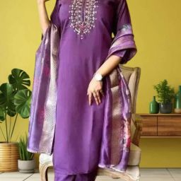 Women Cotton Rayon Ethnic Top Churidar Dupatta Set-image-97