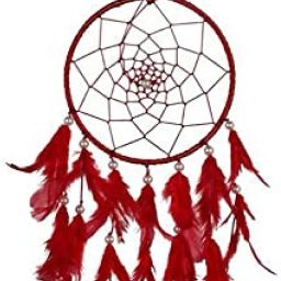 Red Feathers Dream Catchers, Handmade Dreamcatcher (8 CM x 18 CM) Feather Dream Catcher-image-33