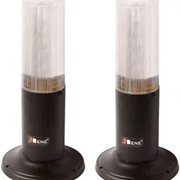 bene Benjamin Bollard 31 cm (Clear, Black, Pack of 2) Post Light Outdoor Lamp-picture-17