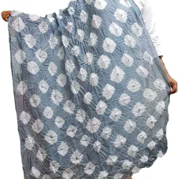 Pure Cotton Printed Grey Women Dupatta-3