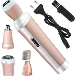 KAMEAII Precision Ear Eyebrow Nose Trimmer Multi-function Hair Trimmer 4 In 1 Rechargeable Women Body Shaver Beard Eyebrow Nose Trimmer Set Female Electric Shaver Electric Hair Removal Grooming Kit 40 minRuntime 4 Length Settings-12