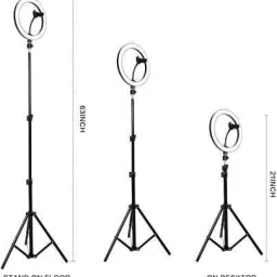 FIXTSON Camera 7Ft stand with light holder for Making video and reels & Photo Ring Flash image 2
