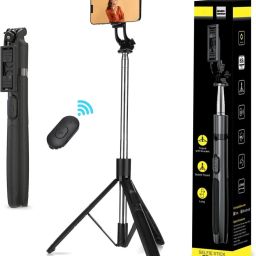Alpha Electronics Q05 Bluetooth Selfie Stick Foldable Multi-Functional Live Tripod-13
