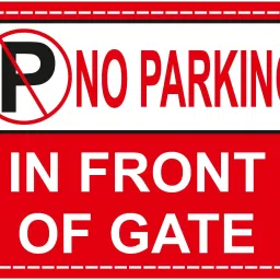 No Parking In Front Of Gate Sign Board 5mm Thick Sunboard Pack Of 1 Pcs Emergency Sign-picture-17