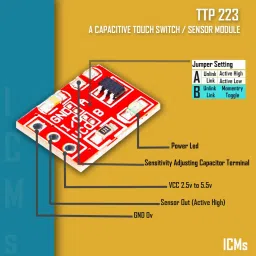 HUBX TTP223 TOUCH SENSOR 5 Watts PSU image 4