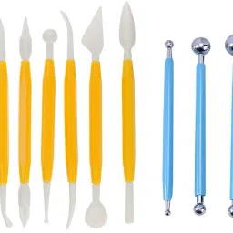 4 pc Modelling Ball Tools and 8 pc Clay Tools Set for Clay Fondant and More-image-65