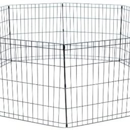 Play Pen with Door 24-Inch x 48-Inch, 8 Panels, Black Pet Fence-39