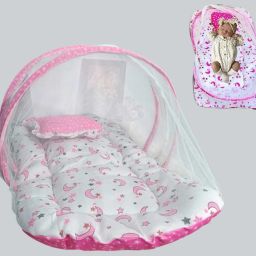 Polyester Infants Washable Baby Bedding Set with Mosquito Net Super Soft Cotton Material Smooth Mosquito Net-19