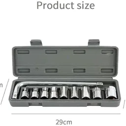 flipkart smartbuy 10 Pieces Hand Tools Wrench Set Spanner Set Tool Kit Socket Set image 3