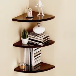 3-Piece MDF Corner Wall Shelves | Space-Saving Mount Storage | Stylish & Durable Wooden Wall Shelf-picture-22