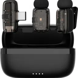 LM4 Wireless Mic with Noise Cancelling for YouTube Video Recording & Vlogging Microphone-30