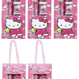 5pc set Stationery 2 Pencils, 1 Ruler,1 Sharpener and a Eraser Set Gift Pack for Birthday Return Gifts Combo Theme Party Art Plastic Pencil Box-image-56