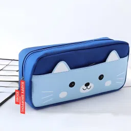 Cosmetic Pouch for Girls, Coin Pouch, Travel Pouch, Pouches for School/Office Stationery Organizer Bag for Kids Pencil Pouch– Cute Cartoon Animal Pouch Art Artificial Leather Pencil Box-17