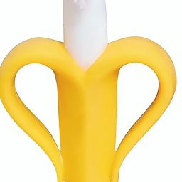 Premium Ultra Soft Bristle Baby Gum Massager Banana Shaped Silicone Toothbrush Teether and Feeder-13