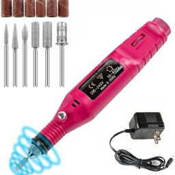 Gel Remover Nail Tools,Acrylic Nail Kit,File Finger,Portable Electric Drill -T18 Professional Electric Nail Art Drill File Machine Manicure Padicure Tool Set-T18 Rotary Tool-image-92
