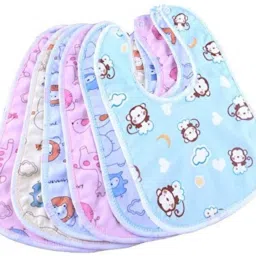 Baby Double Layered Waterproof Bibs Pack Of 6-image-29