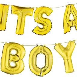 Solid 16 Inches Golden IT’S A BOY 7 Letters Foil Balloon For Happy Birthday,. Balloon-image-19