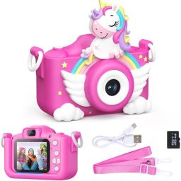Kids Digital Camera for Girls Boys 4 5 6 7+ Design Selfie Camera - Pink-17