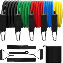 Resistance band home workout gym exercise training men & women Fitness Band Fitness Accessory Kit Kit-image-37