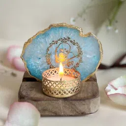 home arte Turquoise Stone Figurine Tea light Holder-picture-38