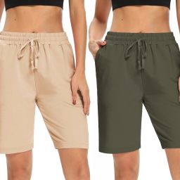 Pack of 2 Solid Women Multicolor Regular Shorts, Night Shorts, Basic Shorts, Casual Shorts, Boxer Shorts, Gym Shorts-image-19