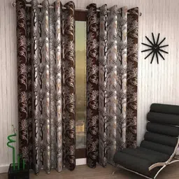 styletex 213 cm (7 ft) Polyester Semi Transparent Door Curtain (Pack Of 2)-picture-6