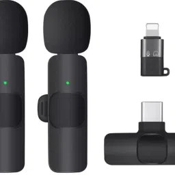 PICSTAR K9 Dual Mic Noise Cancellation wireless Microphone iPhone/Android phones Type-C Camera Microphone-11