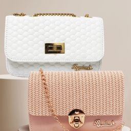White, Gold Women Sling Bag Women Cross body Chain Sling bag -QUOTORZE WHITE AND GOLD cor-image-57