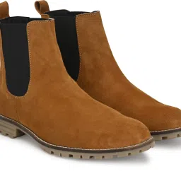 100% Original Genuine Suede Leather Cushioned Insole Chelsea Boots For Men-image-30