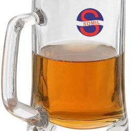 New Stylish Designer Bear/Juice Multipurpose Glass/Mug with Easy Grip Handle, Transparent, Clear, Set of 1-D26 Glass Water/Juice Glass-picture-2