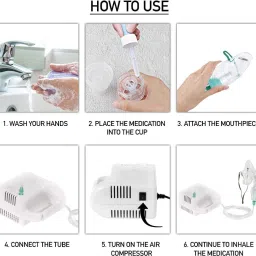 SWADESI BY MCP Nebulizer Machine for Kid and Adult, Compressor Machine with steam machine steam Nebulizer image 3