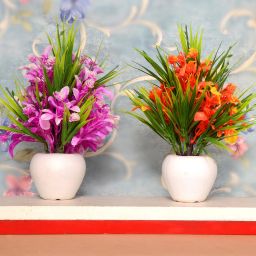 Artificial Plant For Home/Office Table Decoration(Multi, Pack of 2) Bonsai Wild Artificial Plantwith Pot-13
