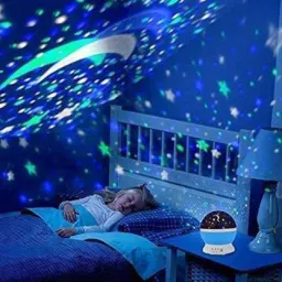 aarvi enterprise Star Master Projector Night lamp and Rotating Color Changing Table Lamp Night Lamp (13 cm, Multicolor) Table Lamp image 2