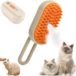 3 In 1 Pet Steam Brush - One-Touch Spray Pet Hair Removal Tool 360°Rotating Electronic Comb forDog & Cat-image-21