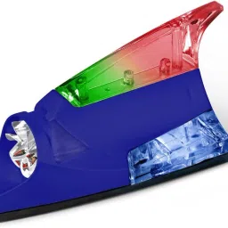 Car Auto Wind Power LED Light Shark Fin Antenna Flash Lamp blue Satellite Vehicle Antenna-22