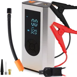 Smart 2-in-1 Battery Jump Starter & Tyre Inflator 160 PSI 8000 mAh | Power Bank 1 ft Battery Jumper Starter-picture-14