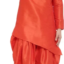 Men Art Silk Kurta Dhoti Pant Set-image-11