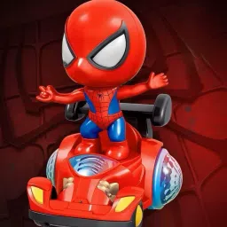 Spider-Man Dancing 360° Tumble Stunt Toy Cars Best New Kids Light & Music-13