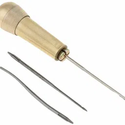 Copper Handle Stitcher with 3 Needles Sewing Awl Hand Stitcher Shoe Sewing Kit-image-67