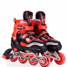 Adjustable Inline Skates with Front Light up Wheels Beginner Skates Fun Illuminating Roller Skates for All Boys and Girls In-line Skates - Size 38-43 UK-image-43