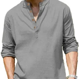 Men Solid Pure Cotton Straight Kurta-image-8
